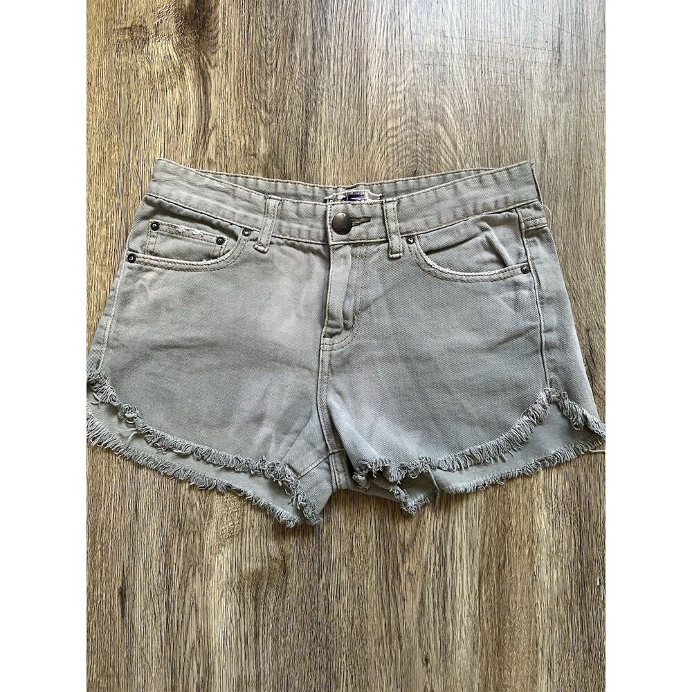 Free People Loving Good Vibrations Mid Rise Distressed Frayed Hem Shorts - Sz 26